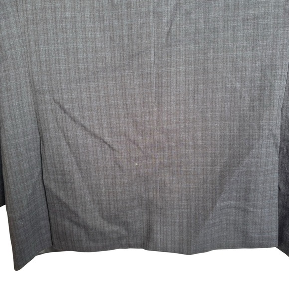 Michael Kors Plaid Two Button Wool Blazer Jacket Boys Size 16 Husky Navy Blue - Picture 7 of 15